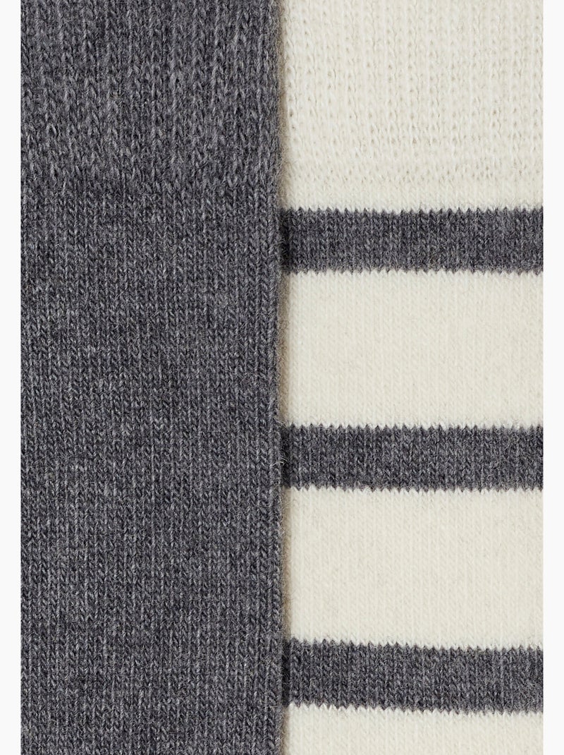 Lot de 2 paires de chaussettes thermolactyl avec laine et cachemire - damart Blanc - Kiabi
