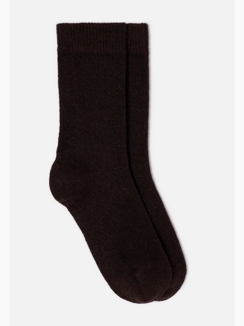 Lot de 2 paires de chaussettes thermolactyl avec laine et cachemire - damart Marron - Kiabi