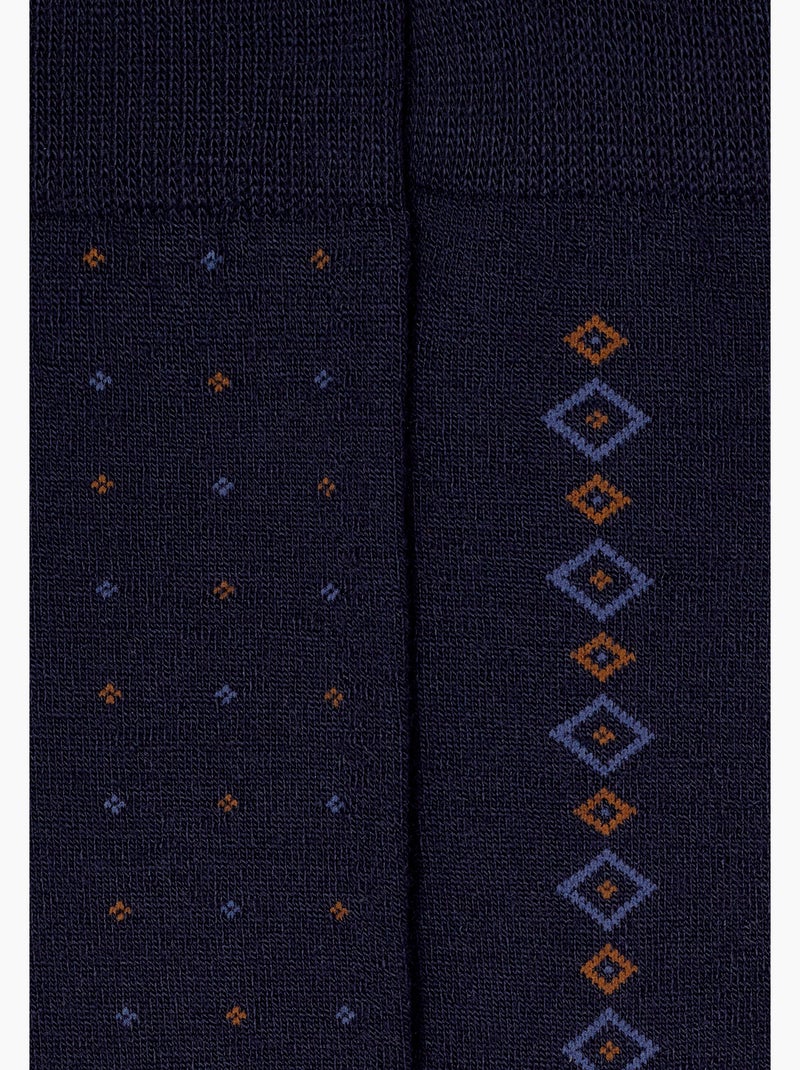 Lot de 2 paires de chaussettes Thermolactyl en maille laineuse - Damart Bleu - Kiabi