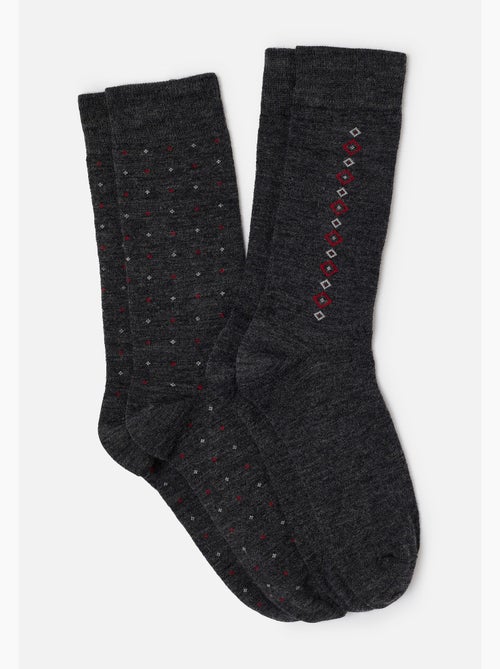 Lot de 2 paires de chaussettes Thermolactyl en maille laineuse - Damart - Kiabi Lot de 2 paires de chaussettes Thermolactyl en maille laineuse - Damart - Kiabi