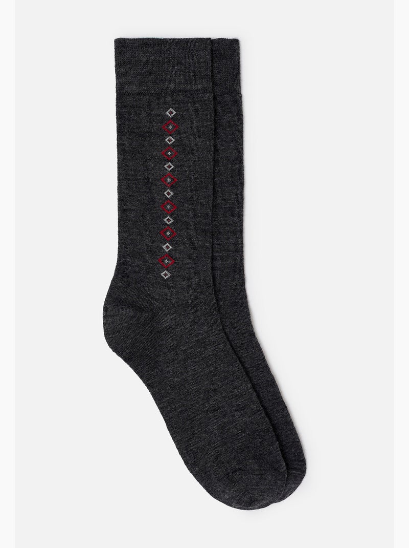 Lot de 2 paires de chaussettes Thermolactyl en maille laineuse - Damart Gris - Kiabi