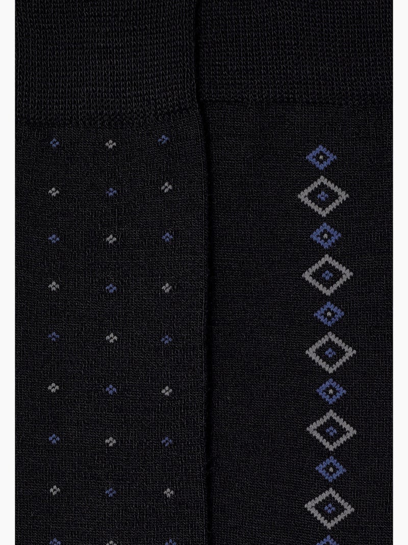 Lot de 2 paires de chaussettes Thermolactyl en maille laineuse - Damart Noir - Kiabi