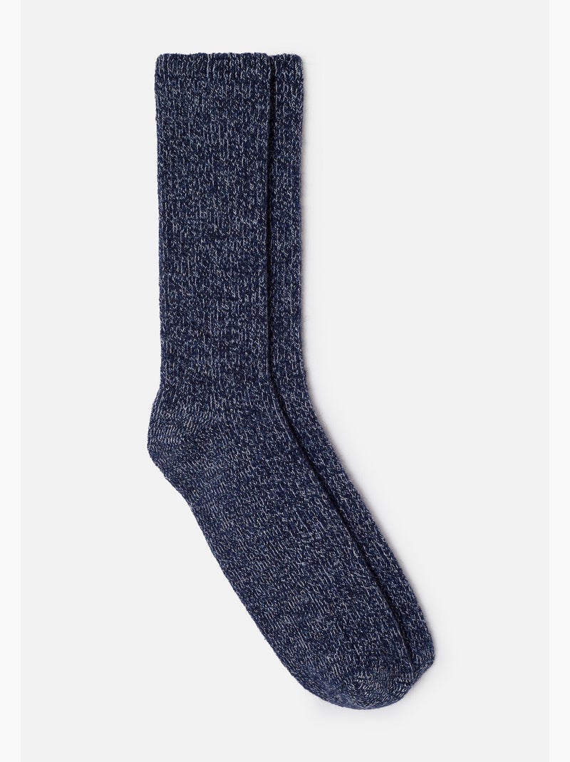 Lot de 2 paires de chaussettes thermolactyl en maille moulinée  - damart Bleu - Kiabi