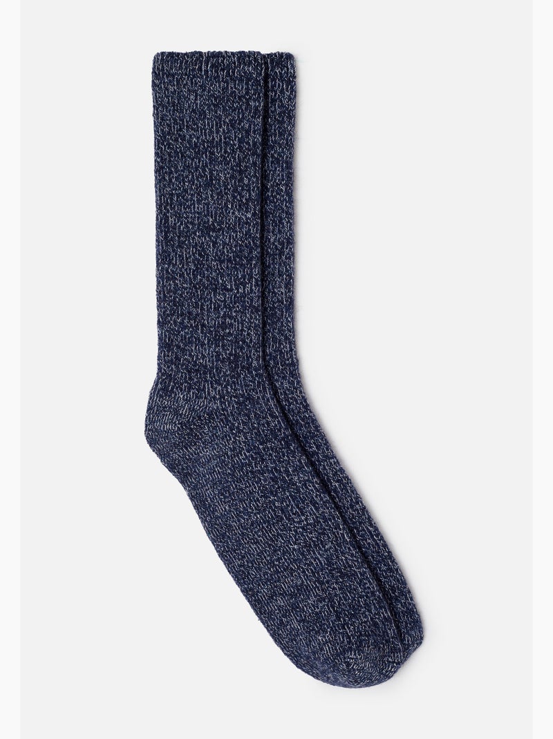 Lot de 2 paires de chaussettes thermolactyl en maille moulinée  - damart Bleu - Kiabi