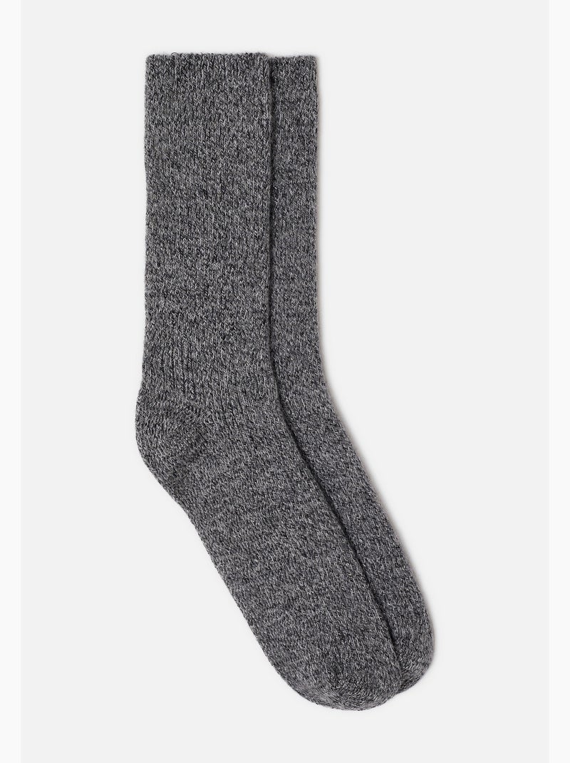 Lot de 2 paires de chaussettes thermolactyl en maille moulinée  - damart Gris - Kiabi