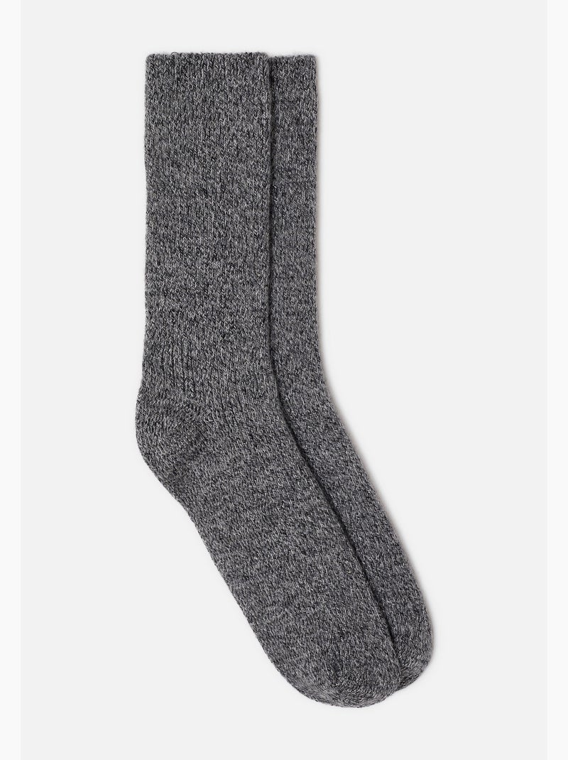 Lot de 2 paires de chaussettes thermolactyl en maille moulinée  - damart Gris - Kiabi
