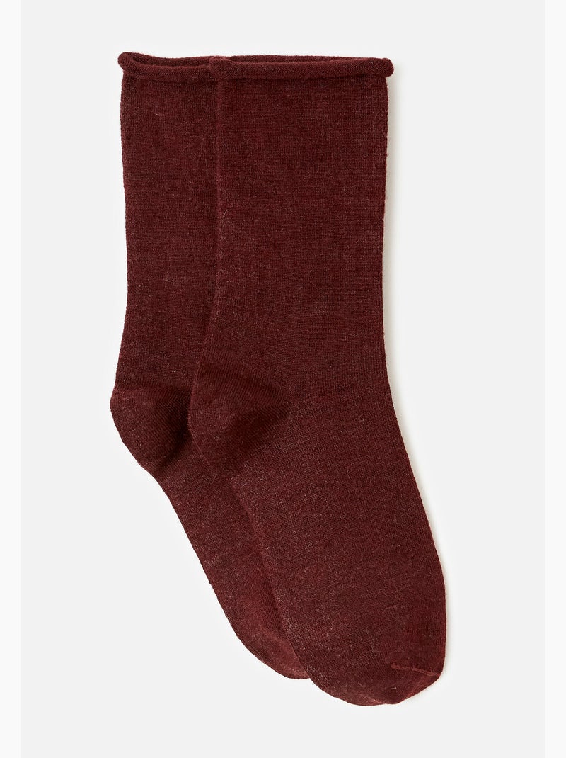 Lot de 2 paires de chaussettes thermolactyl fines et chaudes - damart Rouge - Kiabi