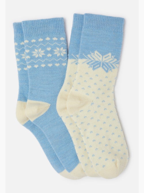 Lot de 2 paires de chaussettes Thermolactyl maille laineuse  - Damart - Kiabi