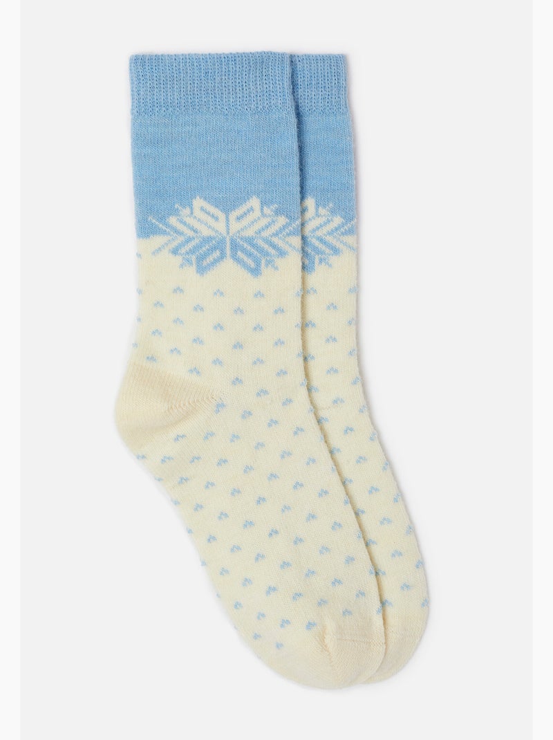 Lot de 2 paires de chaussettes Thermolactyl maille laineuse  - Damart Bleu - Kiabi