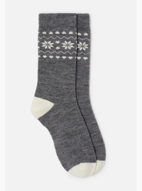 Lot de 2 paires de chaussettes thermolactyl maille laineuse  - damart - Kiabi