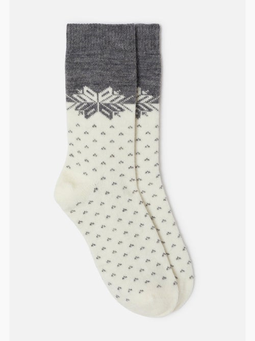 Lot de 2 paires de chaussettes thermolactyl maille laineuse  - damart - Kiabi