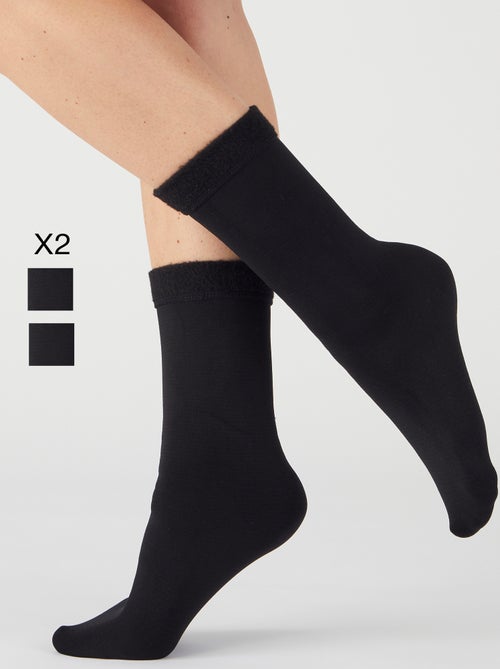 Lot de 2 paires de chaussettes Thermolactyl opaques - Damart - Kiabi