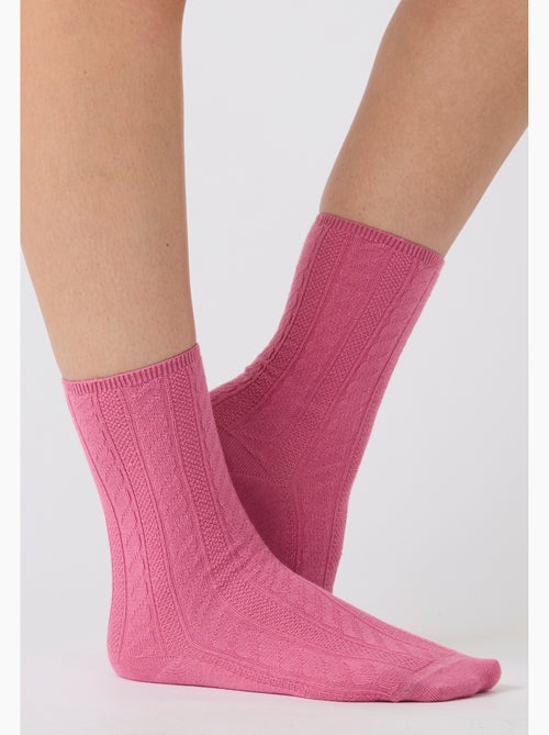Lot de 2 paires de chaussettes torsadées thermolactyl - damart - Kiabi Lot de 2 paires de chaussettes torsadées thermolactyl - damart - Kiabi