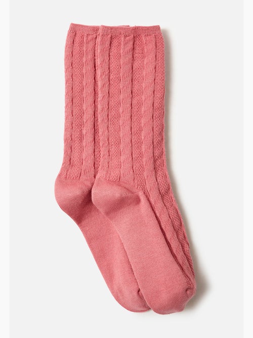 Lot de 2 paires de chaussettes torsadées thermolactyl - damart - Kiabi Lot de 2 paires de chaussettes torsadées thermolactyl - damart - Kiabi