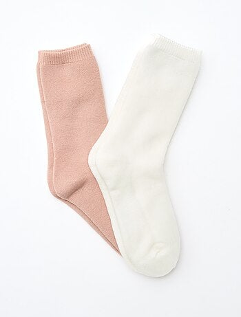 Lot de 2 paires de chaussettes unies
