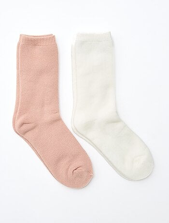 Lot de 2 paires de chaussettes unies