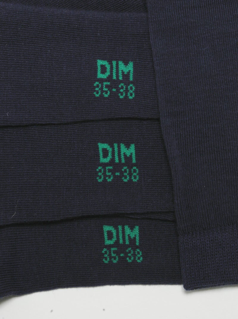 Lot de 2 paires de chaussettes unies Gots Good Socks Bleu marine - Kiabi