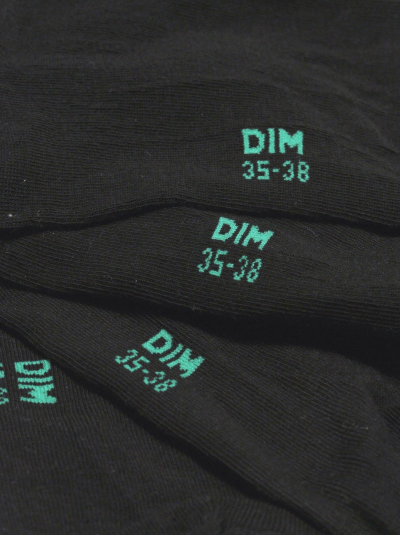 Lot de 2 paires de chaussettes unies Gots Good Socks Noir - Kiabi