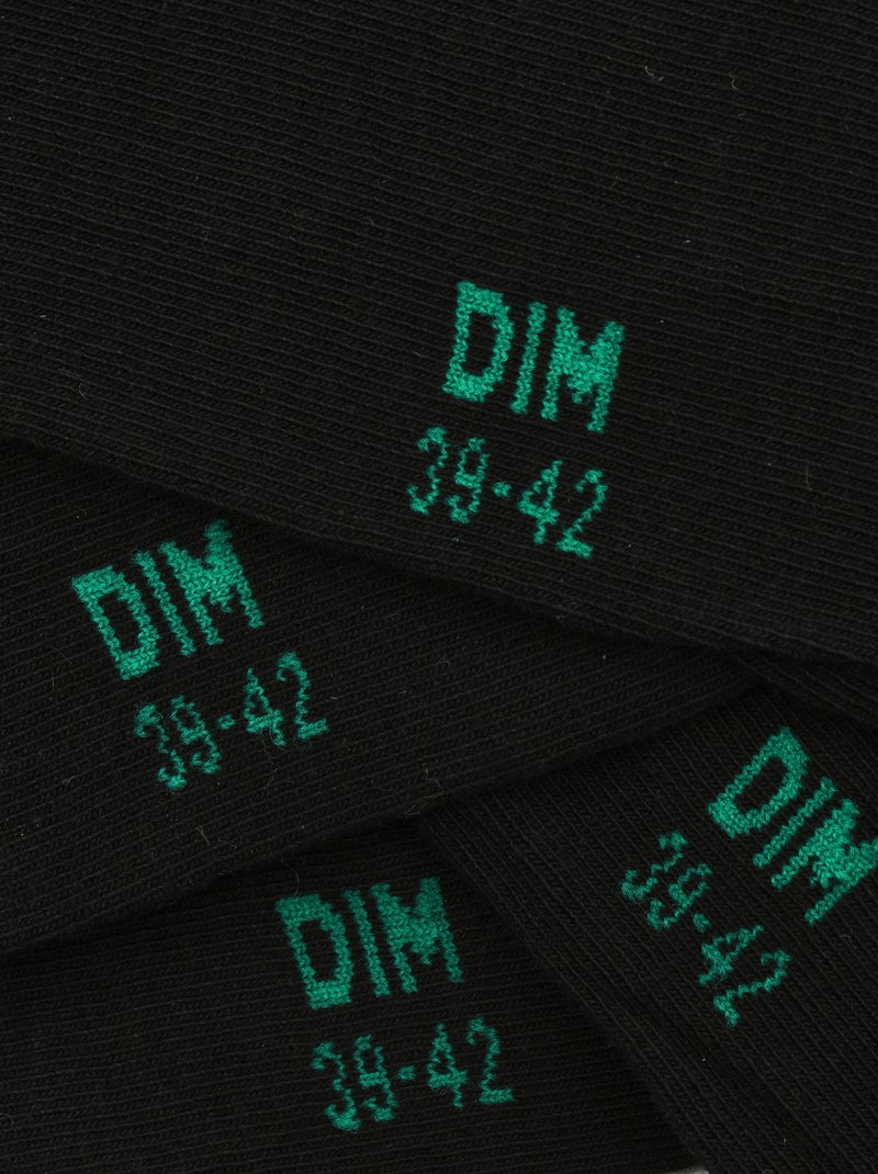 Lot de 2 paires de chaussettes unies Gots Good Socks Noir - Kiabi