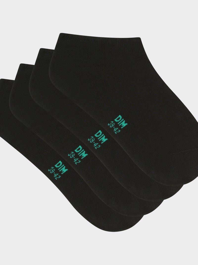 Lot de 2 paires de chaussettes unies Gots Good Socks Noir - Kiabi