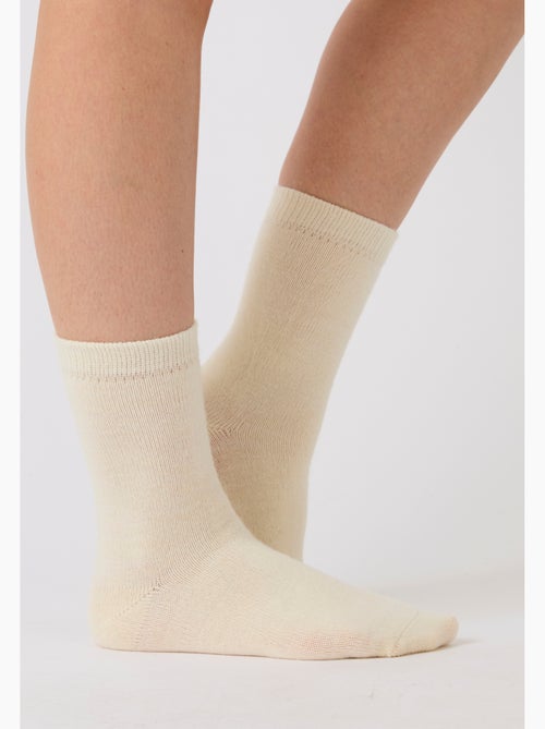 Lot de 2 paires de chaussettes unies thermolactyl - damart - Kiabi