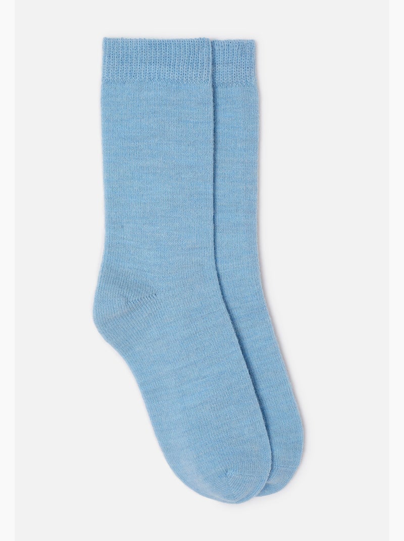Lot de 2 paires de chaussettes unies thermolactyl - damart Bleu - Kiabi