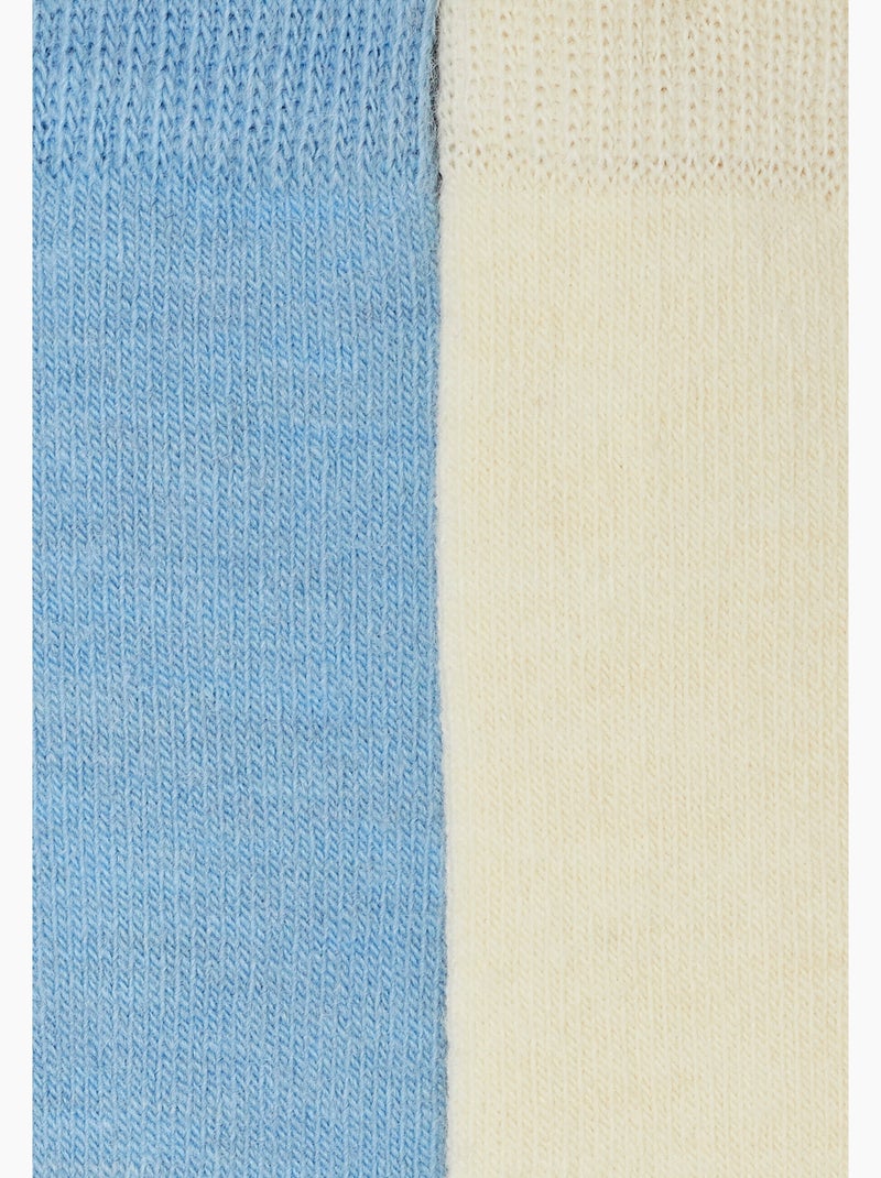 Lot de 2 paires de chaussettes unies thermolactyl - damart Bleu - Kiabi