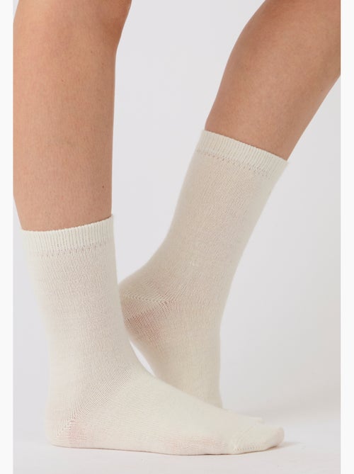 Lot de 2 paires de chaussettes unies thermolactyl - damart - Kiabi