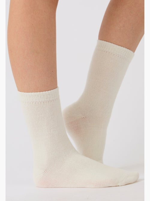 Lot de 2 paires de chaussettes unies thermolactyl - damart - Kiabi