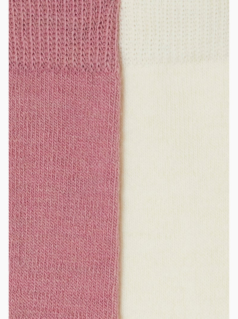 Lot de 2 paires de chaussettes unies thermolactyl - damart Rose - Kiabi