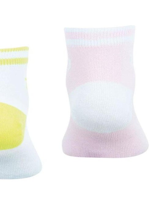 LOT DE 2 PAIRES DE CHAUSSETTES WILSON BLANC ROSE - Kiabi