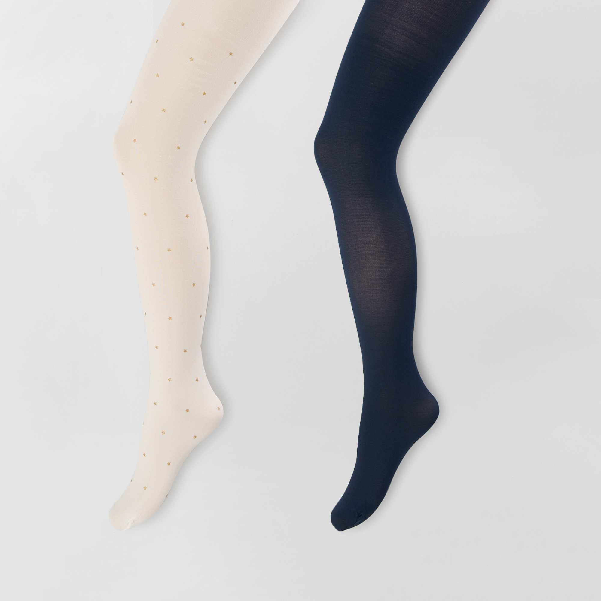 Lot de 2 paires de collants Fille 312 ans marine blanc Kiabi 6,00€
