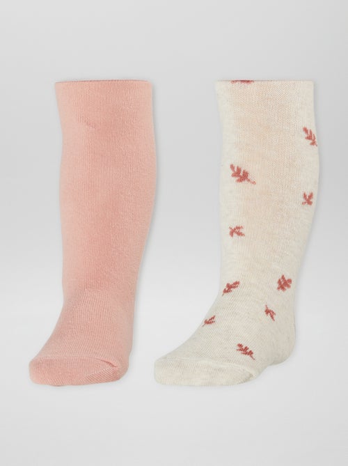 Lot de 2 paires de collants chauds - Kiabi