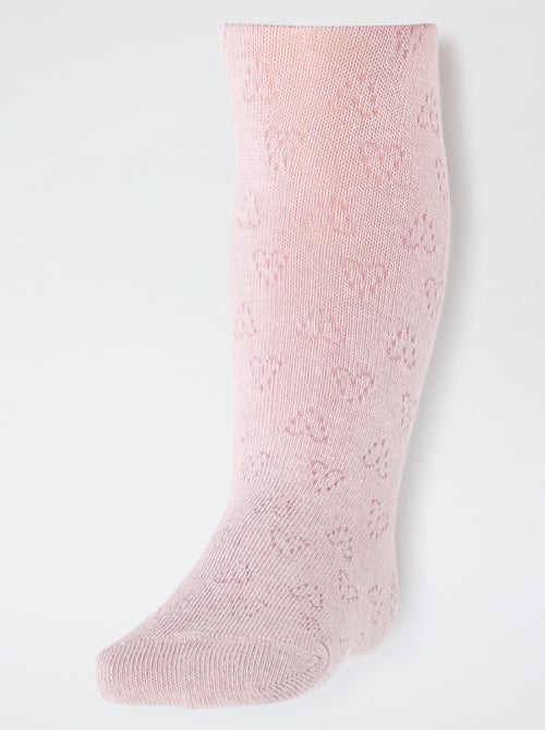 Lot de 2 paires de collants chauds pointelle - Kiabi