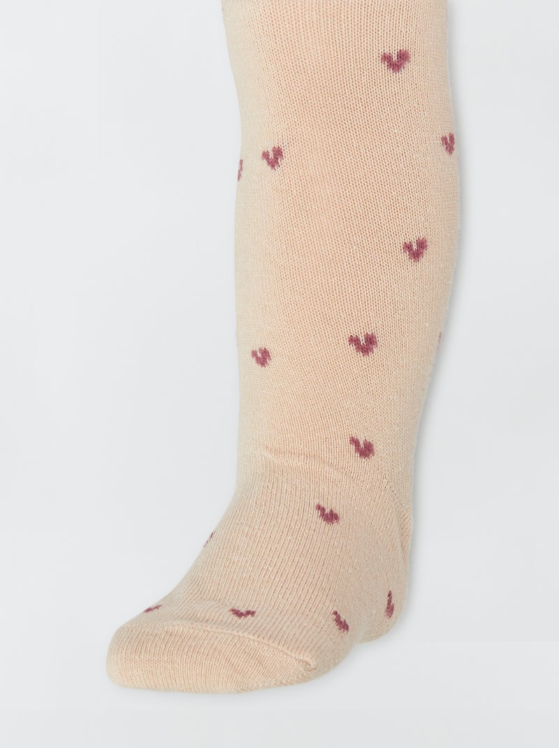 Lot de 2 paires de collants chauds Rouge - Kiabi