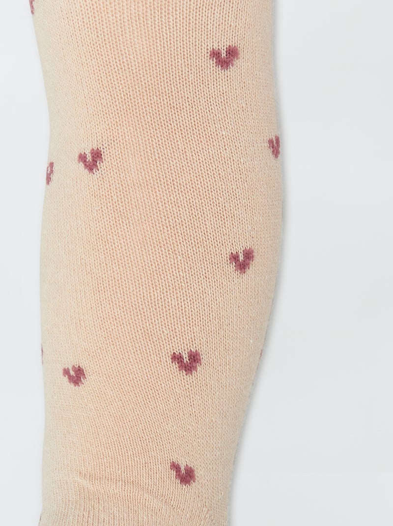 Lot de 2 paires de collants chauds Rouge - Kiabi