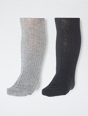 Lot de 2 paires de collants en maille