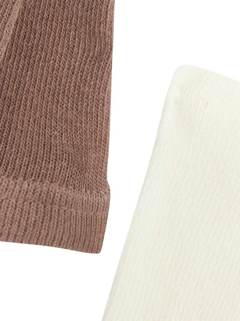 Lot de 2 paires de collants enfant Matcha Marron - Kiabi