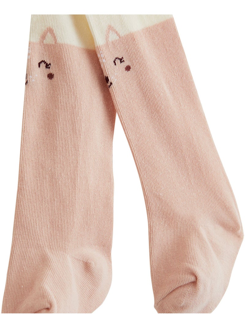 Lot de 2 paires de collants enfant misti Rose - Kiabi