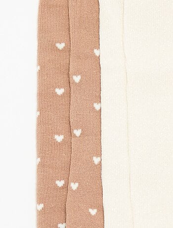 Lot de 2 paires de collants fantaisie