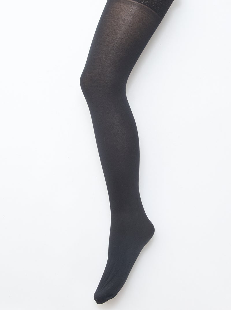 Lot de 2 paires de collants gainant Noir - Kiabi