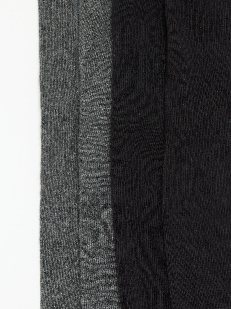 Lot de 2 paires de collants Gris - Kiabi