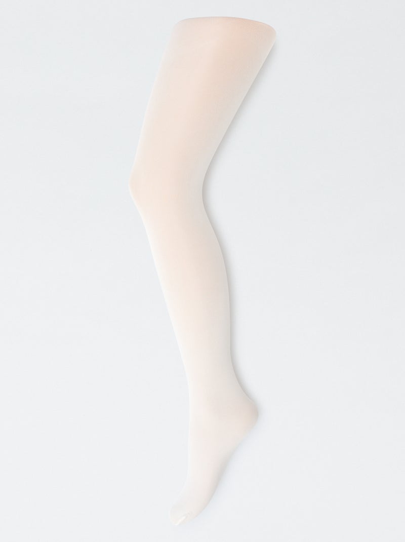 Lot de 2 paires de collants légers Blanc - Kiabi