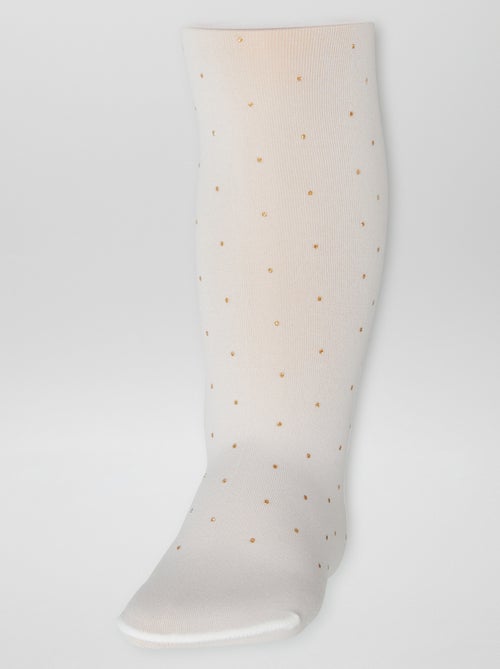 Lot de 2 paires de collants légers fantaisie - Kiabi