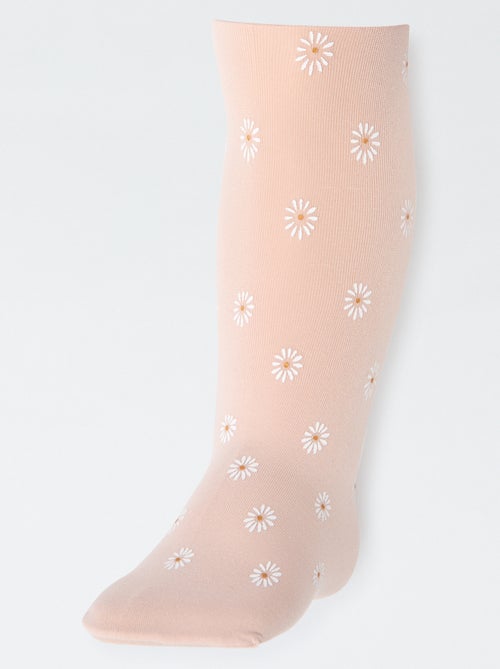 Lot de 2 paires de collants légers fantaisie - Kiabi