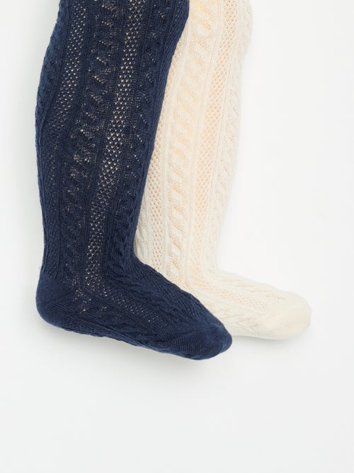 Lot de 2 paires de collants maille fantaisie - Kiabi Lot de 2 paires de collants maille fantaisie - Kiabi