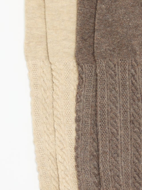 Lot de 2 paires de collants maille fantaisie - Kiabi Lot de 2 paires de collants maille fantaisie - Kiabi