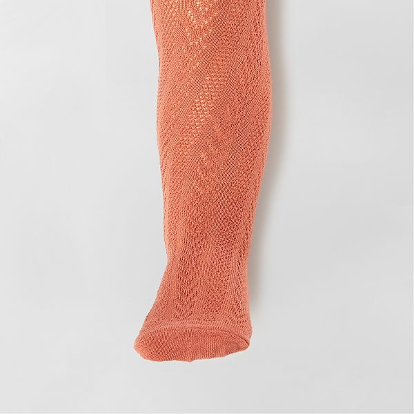 Lot De 2 Paires De Collants Maille Fantaisie Null Rose Brique Kiabi 6 00