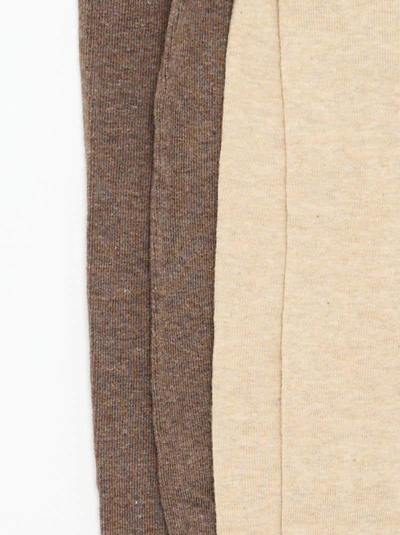 Lot de 2 paires de collants unies Marron - Kiabi