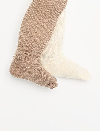 Lot de 2 paires de collants unis